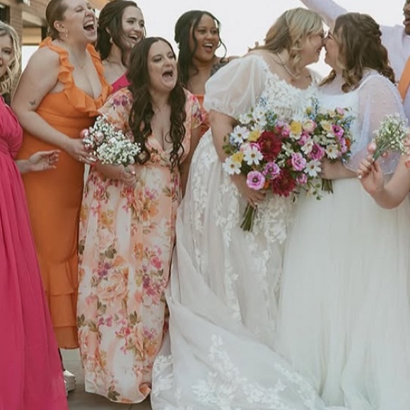 Birdy Grey Coral Sunset Peonies Bridesmaid/ Formal Dress - Picture 8 of 8